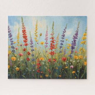 Puzzle Flores silvestres coloridas en la pradera