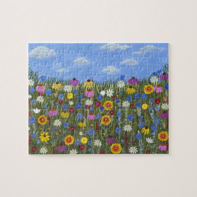 Puzzle Flores silvestres con margaritas (Horizontal)