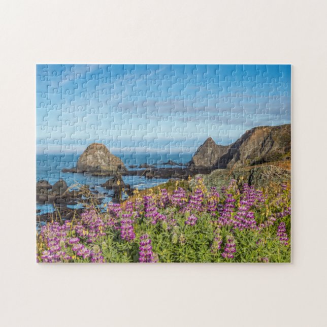 Puzzle Flores Silvestres de Lupino Cubren las Colinas (Horizontal)