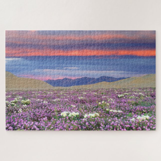 Puzzle Flores silvestres de Sand Verbena y Dune Primrose  (Horizontal)