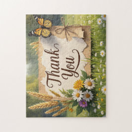 Puzzle Flores silvestres dibujadas a mano, tallos de trig