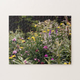 Puzzle Flores silvestres en pintura al óleo de la foto de