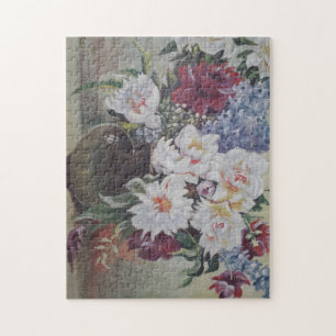 Puzzle Flores silvestres florecidas en acuarela