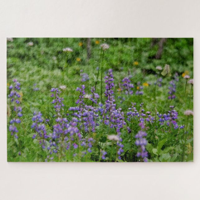 Puzzle Flores Silvestres Moradas (Horizontal)