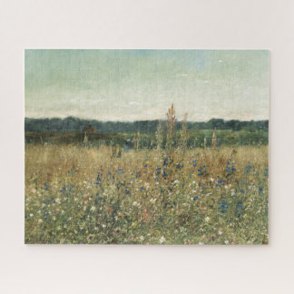 Puzzle Flores silvestres. Óleo sobre lienzo. Prado de vin
