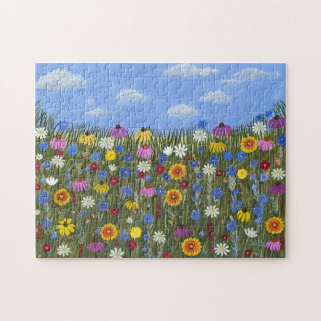 Puzzle Flores silvestres y cielos azules (Horizontal)