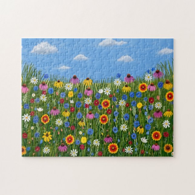 Puzzle Flores silvestres y cielos azules (Horizontal)