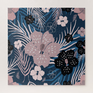Puzzle Flores tropicales Palm Leaves Textura