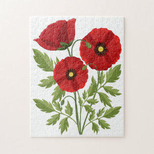 Puzzle Flores veraniegas alegres con adormidera