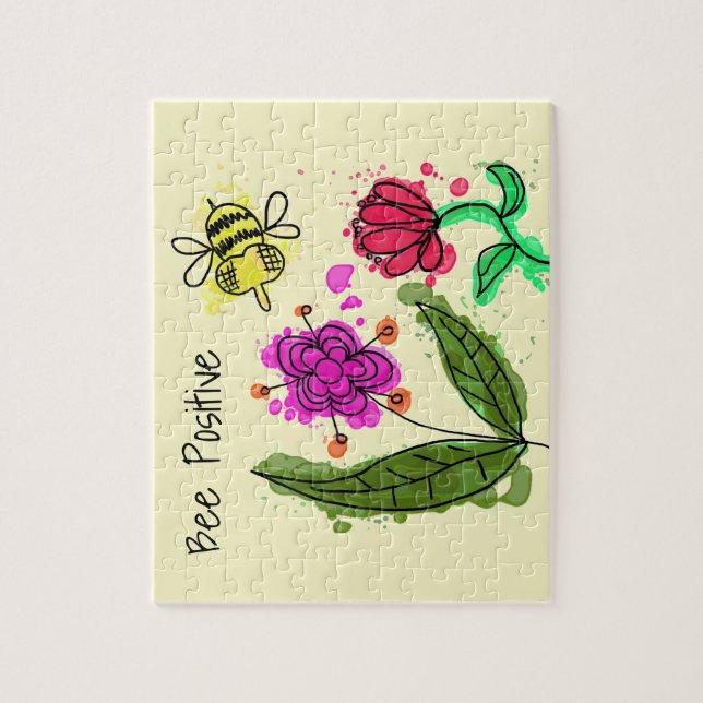 Puzzle Flores Y Abejas Positivas (Vertical)