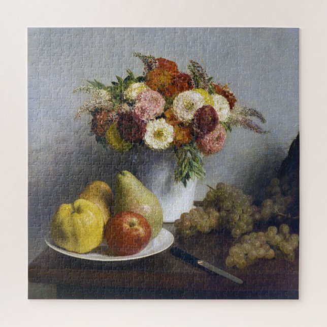 Puzzle Flores y fruta, Henri Fantin-Latour (Vertical)