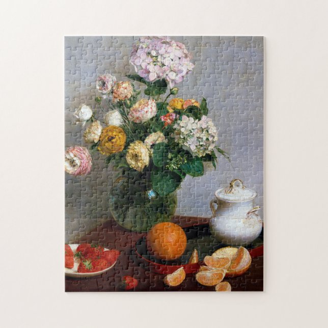 Puzzle Flores y fruta, Henri Fantin-Latour (Vertical)