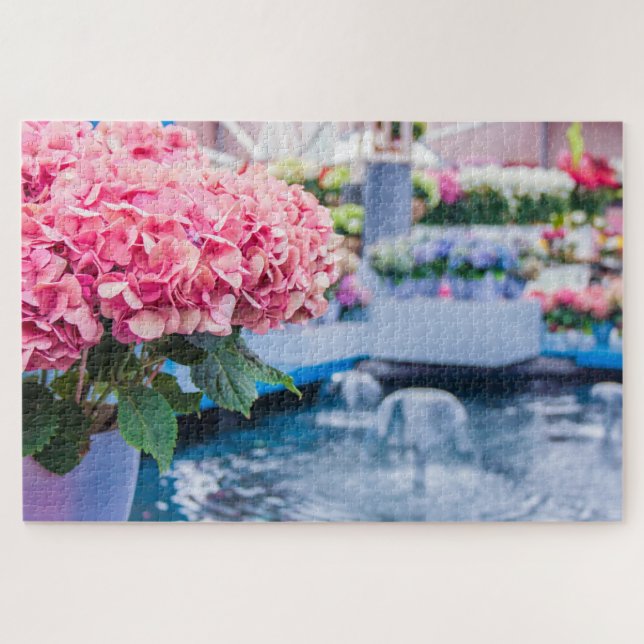 Puzzle Flores y fuente de colores (Horizontal)