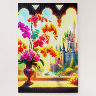 Puzzle Flores y un castillo