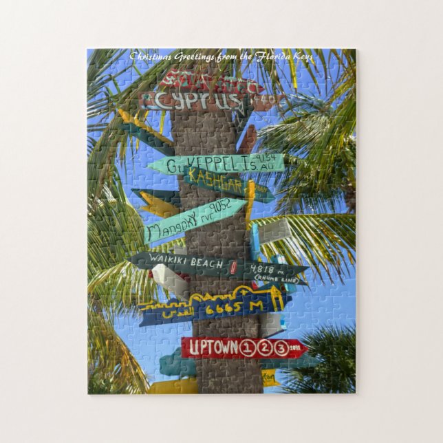 Puzzle Florida Keys. Felicitaciones de Navidad (Vertical)