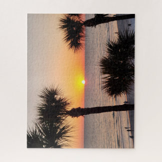 Puzzle Florida Sunset Scene with Palm Trees