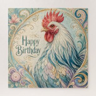 Puzzle Floritura de Cumpleaños del Gallo Regio