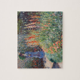 Puzzle Flower Bed de Claude Monet (1876) famoso p