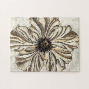 Puzzle Flowerhead Fresco en Tan fondo