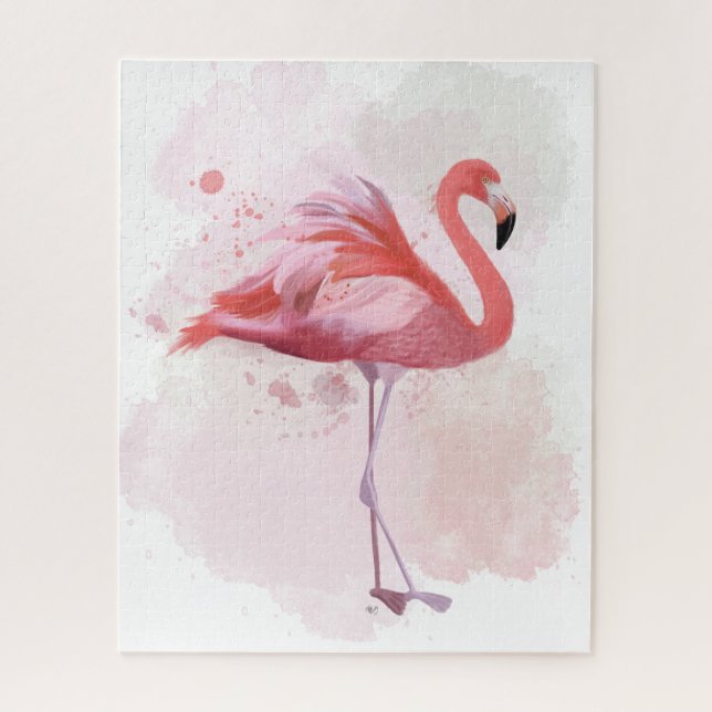 Puzzle Fluffy Flamingo (Vertical)