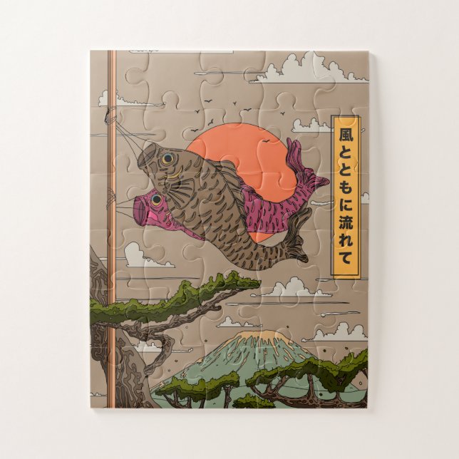 Puzzle Flujo con el viento Koinobori (Vertical)