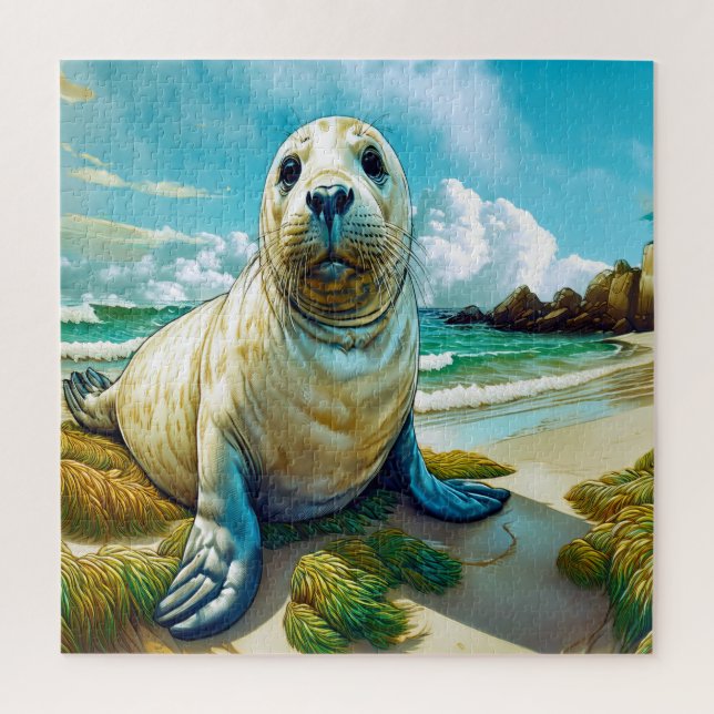 Puzzle Foca en la Playa (Vertical)