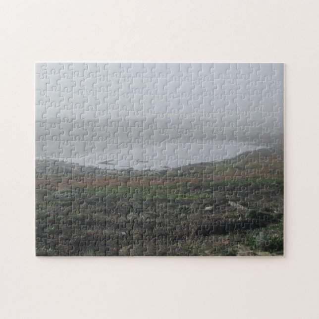 Puzzle Foggy Landscape Inlet Pool California West Coast (Horizontal)