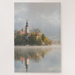 Puzzle Foggy sunrise Lake Bled
