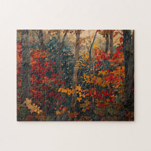 Puzzle Foliage de otoño Colorful Woods Art