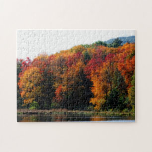 Puzzle Foliage de otoño por efecto orton de estanque