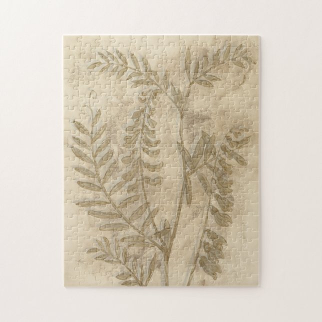 Puzzle Foliage dorado I (Vertical)