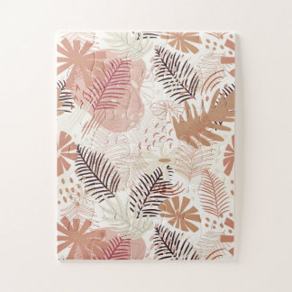 Puzzle Foliage neutro del Boho tropical