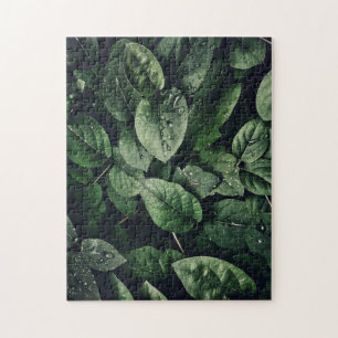 Puzzle Folito de hoja verde profunda