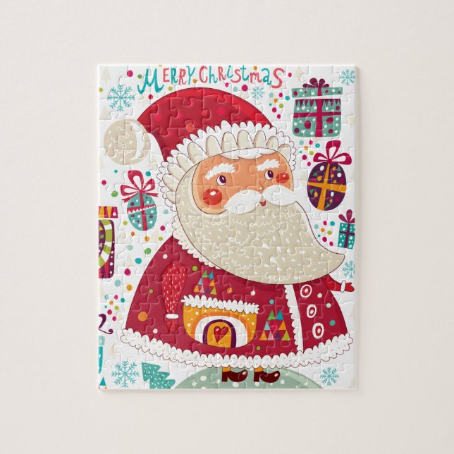 Puzzle Folk Art Santa Claus (Vertical)