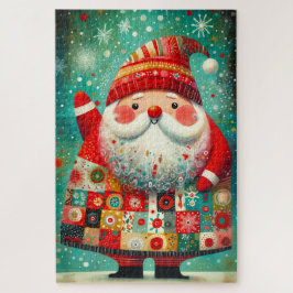 Puzzle Folk Art Santa Claus