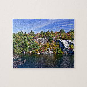 Puzzle Follaje de otoño alrededor del lago Minnewaska