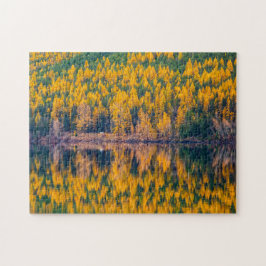 Puzzle Follaje de otoño en el lago