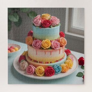 Puzzle Fondant Boda Cake