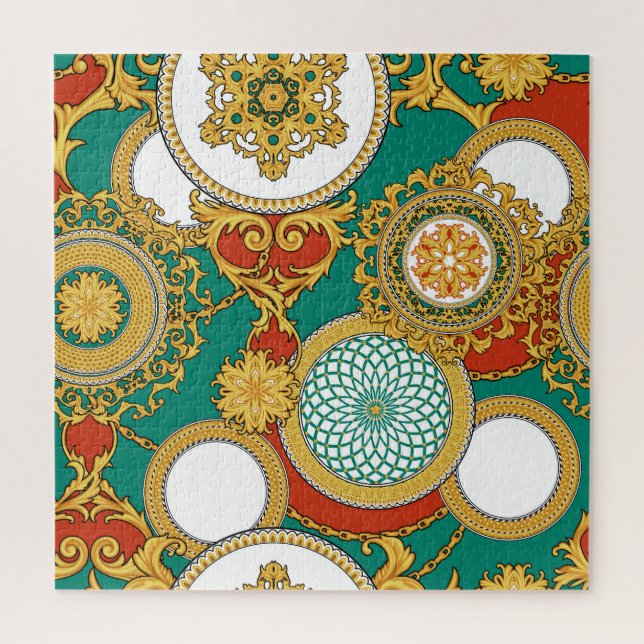 Puzzle Fondo árabe elegante dorado (Vertical)