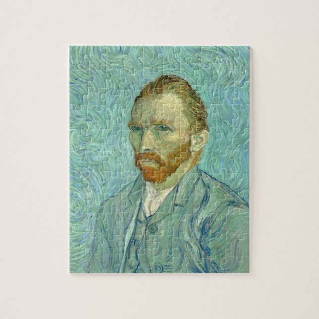 Puzzle Fondo azul del autorretrato de Vincent Van Gogh (Vertical)