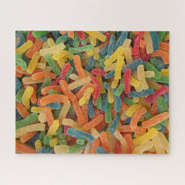 Puzzle Fondo colorido de dulces masticados recubiertos de