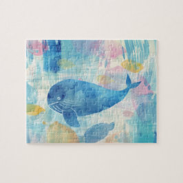 Puzzle Fondo de ballena azul