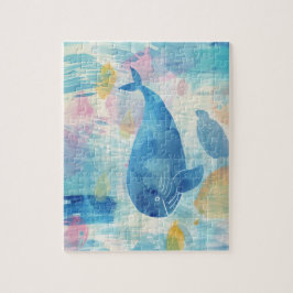 Puzzle Fondo de ballena azul