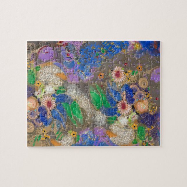 Puzzle Fondo de flores abstracto de Odilon Redon. (Horizontal)