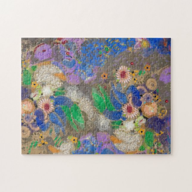 Puzzle Fondo de flores abstracto de Odilon Redon. (Horizontal)