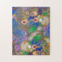 Fondo de flores abstracto de Odilon Redon.