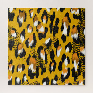 Puzzle Fondo de impresión animal de textura de leopardo