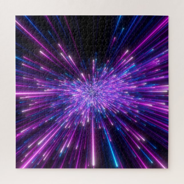 Puzzle Fondo de resumen cósmico de Neon Galaxy (Vertical)
