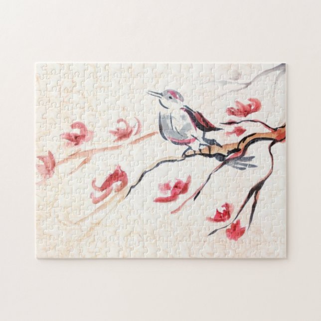 Puzzle Fondo del pájaro del canto (Horizontal)