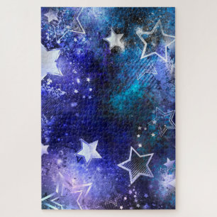 Puzzle Fondo espacial con estrellas